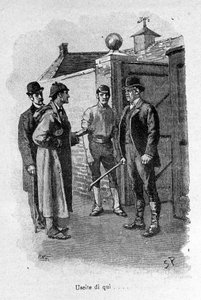 Illustrazione del libro Sherlock Holmes. Fine XIX secolo da Unknown artist