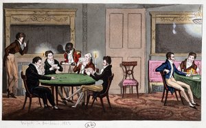 In un club inglese: "Cheating Tripot", Inghilterra da Unknown artist