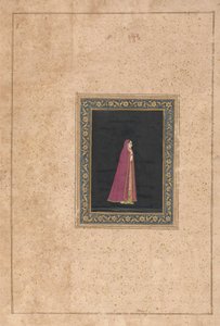 Donna indiana in abito rosso e oro