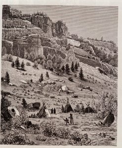 Accampamento indiano nella foresta di Kaibab, USA - in "Tour du Monde"
