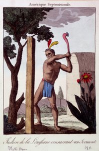 Indiano della Louisiana che presta giuramento - incisione da Unknown artist