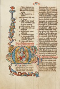 Iniziale M: Cristo in Maestà da Unknown artist