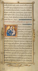 Iniziale O: La Vergine e il Bambino da Unknown artist