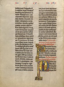 P iniziale: San Paolo con un libro da Unknown artist