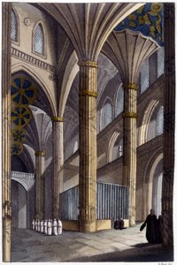 Interno della Cattedrale di Salamanca. Litografia del XIX secolo. da Unknown artist