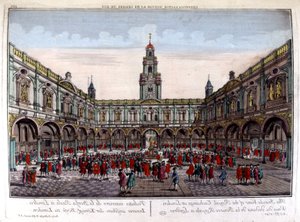 Interno della Borsa Reale di Londra - Vista ottica