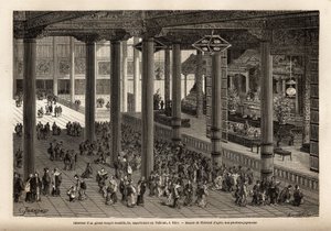 Vista interna di un grande tempio buddista, appartenente al Taikoun (sovrano temporale del Giappone) a Yedo (o Edo, capitale imperiale, odierna Tokyo). Incisione per illustrare il viaggio in Giappone, nel 1863-1864, di Aime Humbert, ministro della Confeder da Unknown artist