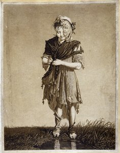 Ragazza irlandese - incisione