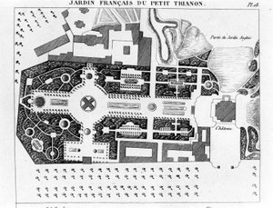 Jardin francais du Peer Trianon - in "Essay sur la composition et l