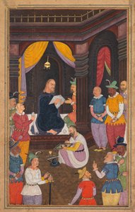 Gesù ritratto dal pittore del re Abgar, da uno Specchio di Santità (Mir’at al-quds) di Padre Jerome Xavier da Unknown artist