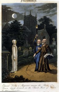 John Dee ed Edward Kelly invocano uno spirito. 1825. Bibl. Morando, Milano
