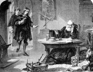 John Milton, poeta e saggista inglese (1608 - 1674) visitò Galileo Galilei (Galileo) (1564 - 1642) nella sua cella dell
