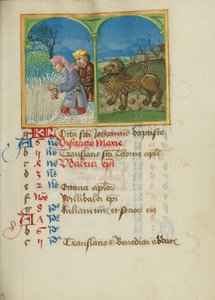 Pagina del calendario di luglio; Mietitura; Leone da Unknown artist