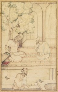 Kabir e due seguaci su una terrazza (recto)