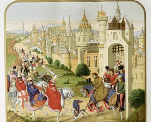 Re di Francia Carlo IV riceve la visita di sua sorella la regina d