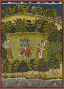 Krishna canta per le Gopi da Unknown artist