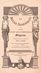 La Belle Assemblée, pagina del titolo da Unknown artist
