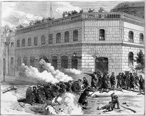 La Comune di Parigi nel 1871. Difesa del Palazzo dell