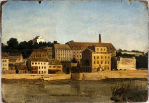 La raffineria e il giardino Delessert, a Passy, visti dalla riva sinistra (circa 1820)