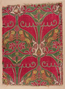 Lampade con leoni rampanti, palmette e stemmi da Unknown artist