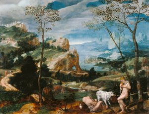 Paesaggio con Mercurio e Argo da Unknown artist