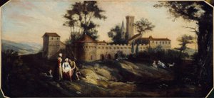 Paesaggio con castello fortificato. Tra il 1701 e il 1800 da Unknown artist