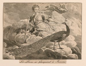 "Il pavone che si lamenta con Giunone" dalle Favole di La Fontaine da Unknown artist