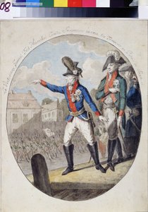 Il maresciallo Alexander Suvorov ispeziona le truppe davanti all