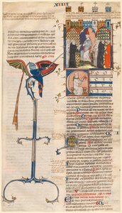 Foglia ritagliata da un "Decretum" di Graziano: Iniziale C[anonici cuiusdam ecclesiae] con un chierico seduto da Unknown artist