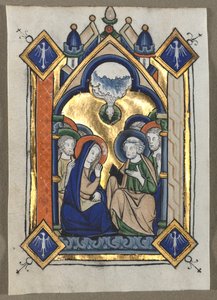 Foglia escissa da un Salterio: La Pentecoste da Unknown artist
