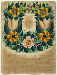 Lettera di congratulazioni a Karna Martensdottir da Unknown artist