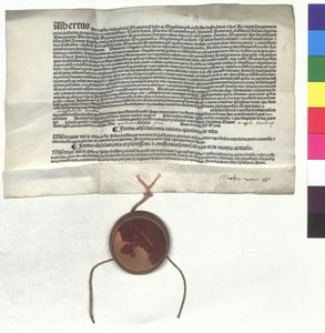 Lettera di indulgenza di Alberto di Brandeburgo, arcivescovo di Magonza, su autorità del papa Leone X da Unknown artist