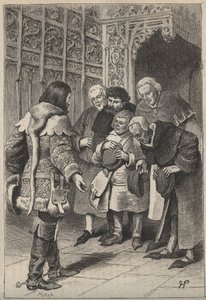 Lord Patrice Charteris e i borghesi di Perth - illustrazione del XIX secolo per il romanzo storico 