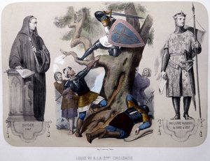 Luigi VII combatte contro i Saraceni durante la seconda crociata da Unknown artist