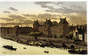 Louvre sotto Luigi XIV in "Parigi attraverso i secoli dal XIII secolo ai giorni nostri" 1882