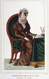 Madame de Genlis - Ritratto di Stephanie Felicite de Saint-Aubin da Unknown artist