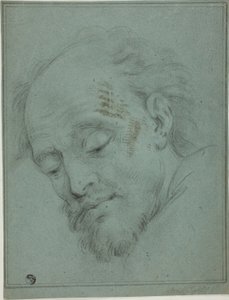 Testa maschile che guarda verso il basso da Unknown artist