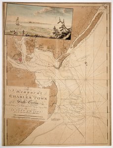 Mappa di Charles Town in South Carolina da Unknown artist