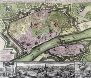 Mappa di Francoforte da Unknown artist