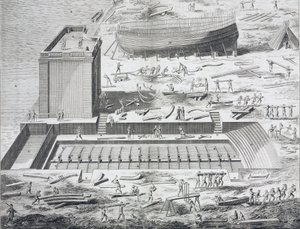 Marina, cantiere navale in "The Encyclopedia of Diderot and Alembert" da Unknown artist