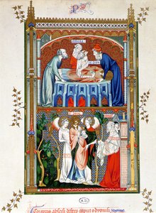 Martirio di San Dionigi, cromolitografia secondo documenti del XV secolo da Unknown artist