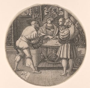 Uomini che giocano a dadi da Unknown artist