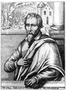 Michel Servet (Michel de Villanueva) (1511-1553), medico e teologo spagnolo. da Unknown artist
