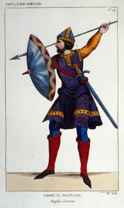 Costume militare di un guerriero anglosassone da Unknown artist