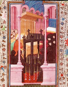 Miniatura scena funebre da "Le Ore di Edoardo I (Duarte) del Portogallo (1391-1438)" XV secolo Lisbona, Torre do Tombo da Unknown artist