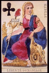 Modestia: "Libertà di matrimonio" - Carta da gioco rivoluzionaria