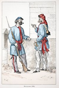 Montanari (1848). Acquaforte a colori, per illustrazione 