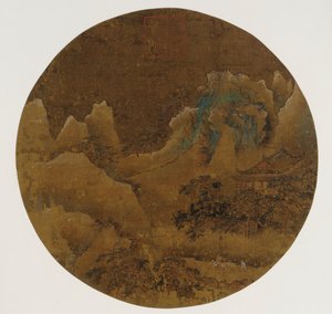 Paesaggio montano: rupi, tempio e pini da Unknown artist