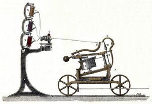 Mule - jenny, macchina per filare il cotone. XIX secolo da Unknown artist