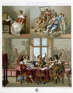 Musica in Europa nel XVII secolo - in "Le costume historique" di Racinet da Unknown artist
